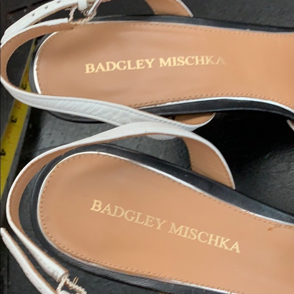 Badgley Mischka leather peep toe slingback classic - Picture 8 of 16